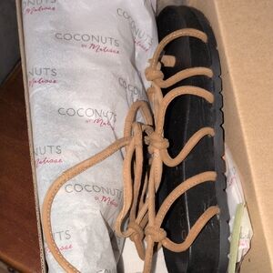 Coconuts by Matisse Black and Brown Strappy Sandals